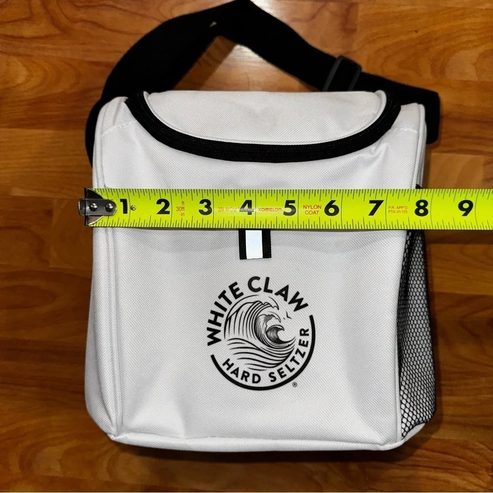 White Claw Hard Seltzer Small White Insulated Cooler Lunchbox Bag with Strap HTF